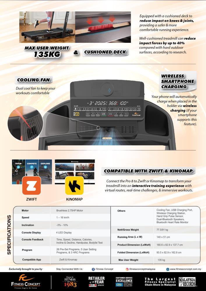 FC PRO 8 TREADMILL - 2