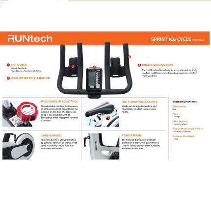 RUNTECH IC6 INDOOR CYCLE - [DISPLAY UNIT]