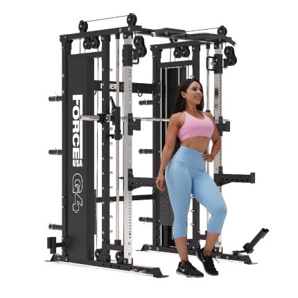 FORCE USA G4 ALL-IN-ONE-TRAINER PACKAGE [GYM STATION + BENCH + INTERLOCK RUBBER TILES]