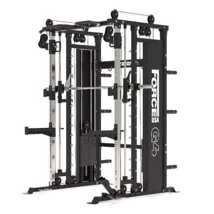 FORCE USA G4 ALL-IN-ONE-TRAINER PACKAGE [GYM STATION + BENCH + INTERLOCK RUBBER TILES]