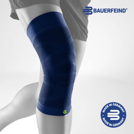 BAUERFEIND COMPRESSION KNEE SUPPORT NAVY M SIZE