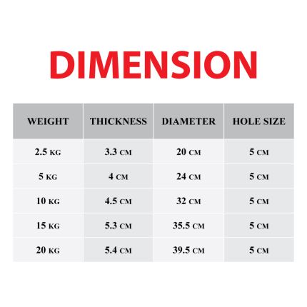 MAXX RUBBERIZED 5KG OLYMPIC PLATE WITH HANDLE