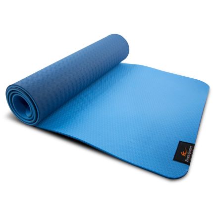 FC 8MM TPE YOGA MAT WITH MESH BAG - BLUE