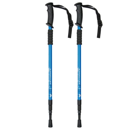 FC Adjustable Hiking Pole with Straight Handle (Blue) - [A Pair]