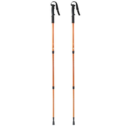 FC Adjustable Hiking Pole with Straight Handle (Orange) - [A Pair]