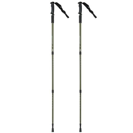 FC Adjustable Hiking Pole with Straight Handle (Army Green) - [A Pair]