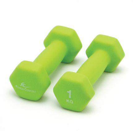 FC HEXAGON NEOPRENE DUMBBELL 1KG [PER PAIR]