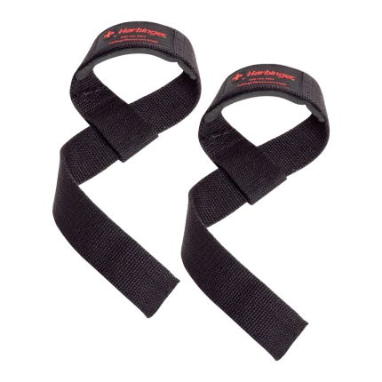 HARBINGER PADDED COTTON LIFTING STRAPS [BLACK]