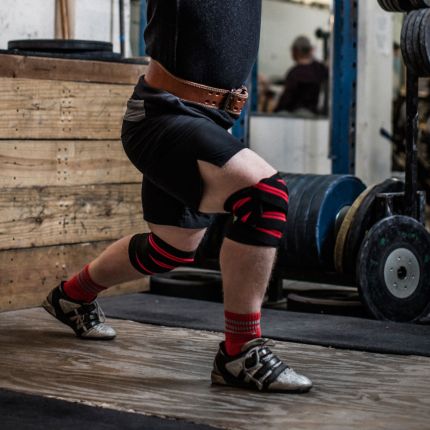 HARBINGER RED LINE KNEE WRAPS [BLACK]