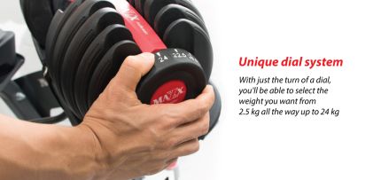 MAXX AUTHENTIC 24KG SELECTORIZED DUMBELL SINGLE [DUMBELL ONLY]