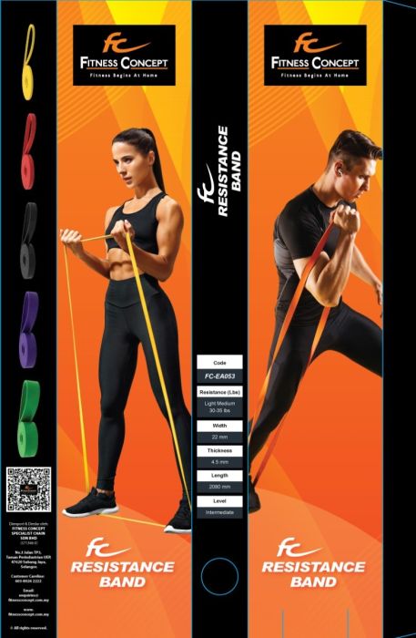 FC Resistance Band Medium (Black) Ideal for Strength Training