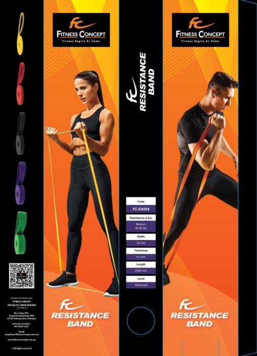Fitness concept resistance band outlet