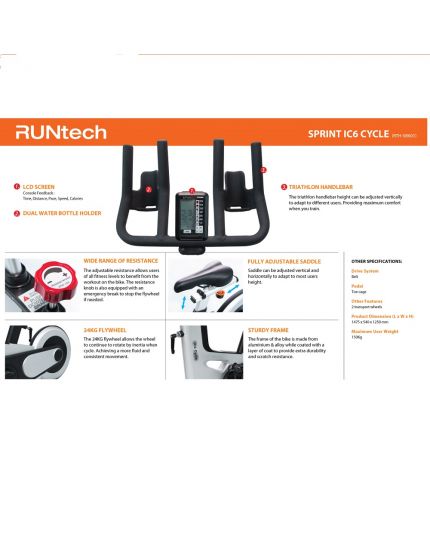 RUNTECH IC6 INDOOR CYCLE - [DISPLAY UNIT]