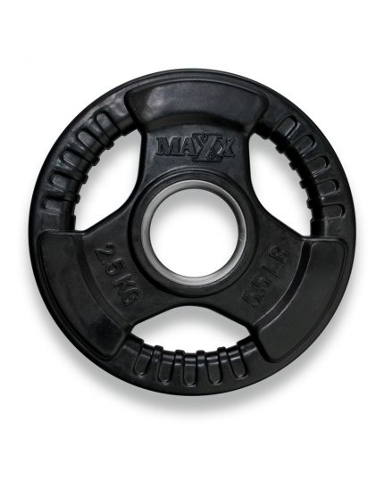 MAXX RUBBERIZED 2.5KG OLYMPIC PLATE WITH HANDLE