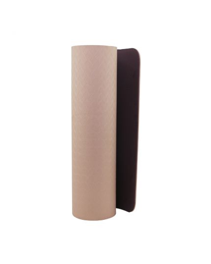FC TPE YOGA MAT (GREY / DARK BURGUNDY)