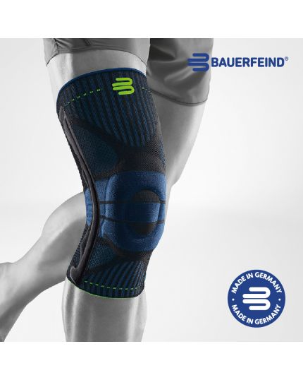 BAUERFEIND SPORTS KNEE SUPPORT BLU/BLACK L SIZE