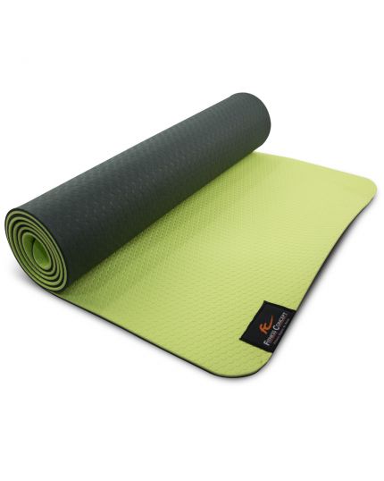 FC 8MM TPE YOGA MAT WITH MESH BAG - GREEN