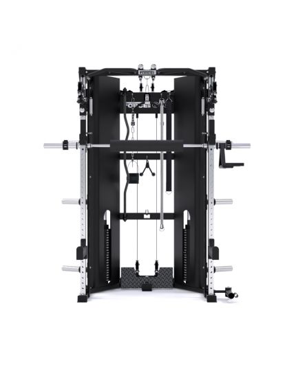 FORCE USA C10 ALL-IN-1 TRAINER WITH SLIDING BENCH PACKAGE [GYM STATION + BENCH + GUNNER BAR + INTERLOCK RUBBER TILES]