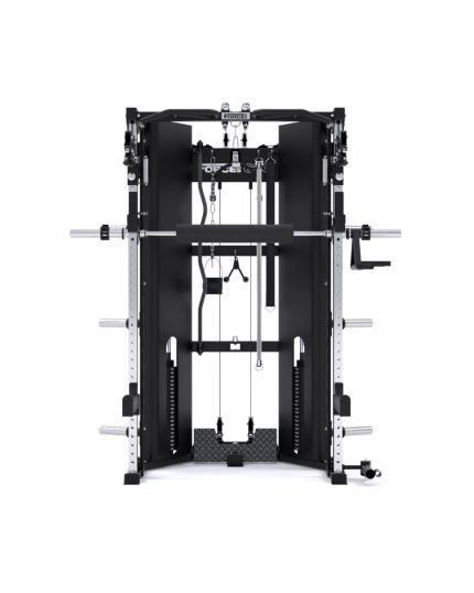 FORCE USA C10 ALL-IN-1 TRAINER WITH BASE BENCH PACKAGE [GYM STATION + BENCH + GUNNER BAR + INTERLOCK RUBBER TILES]