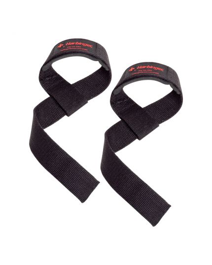 HARBINGER PADDED COTTON LIFTING STRAPS [BLACK]