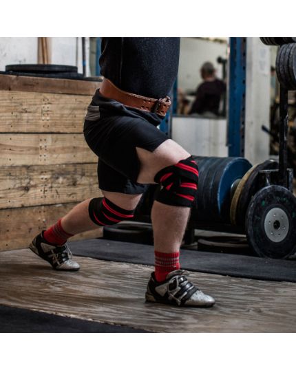 HARBINGER RED LINE KNEE WRAPS [BLACK]