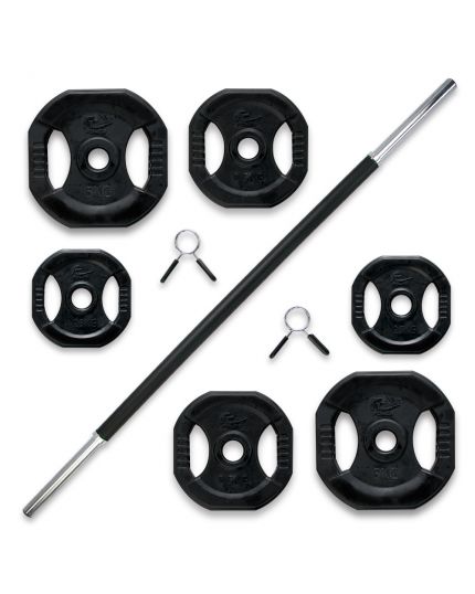 FC POWER 20KG PUMP SET WITH BARBELL (BLACK)