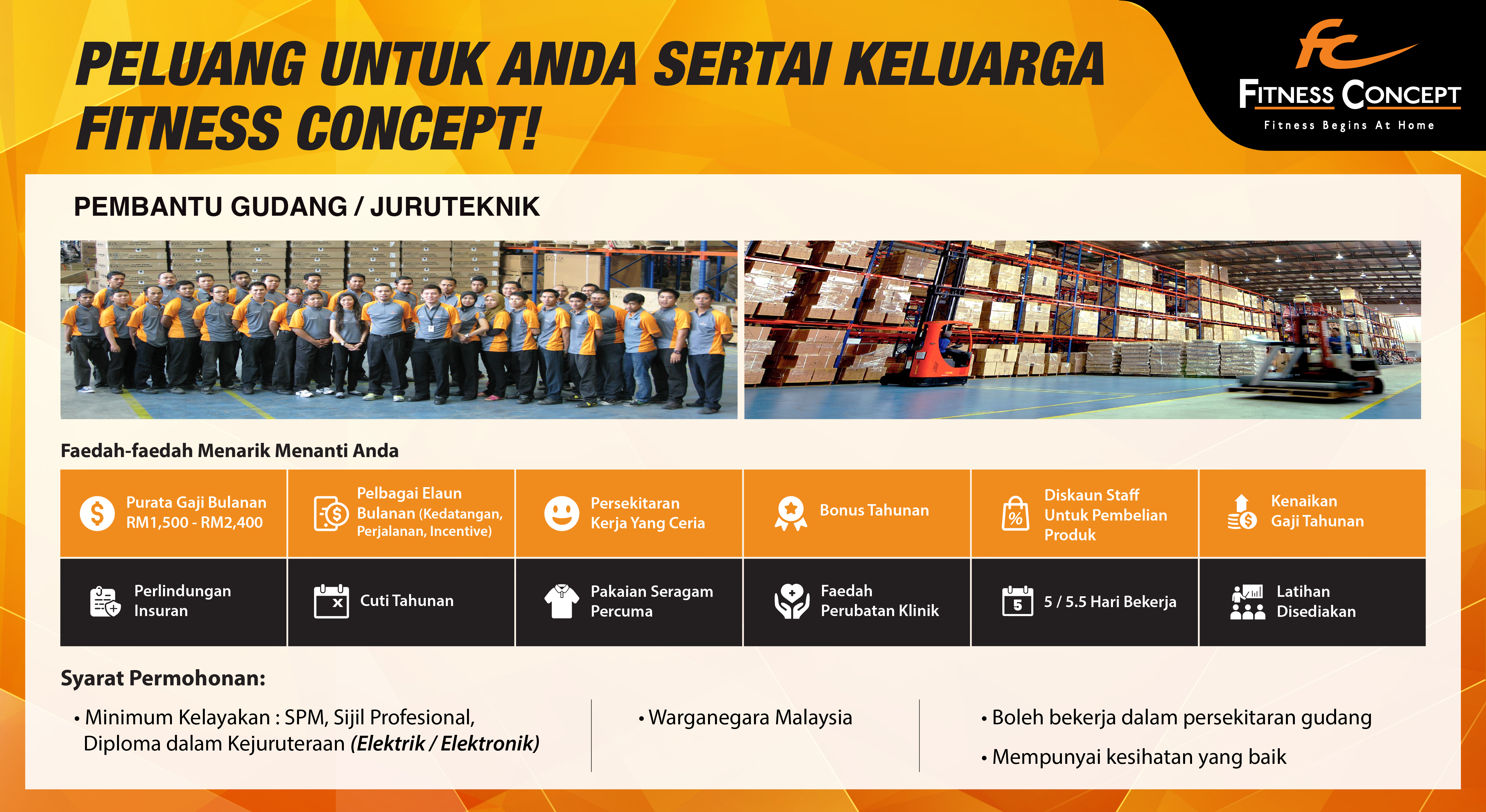 Pembantu Gudang/Juruteknik