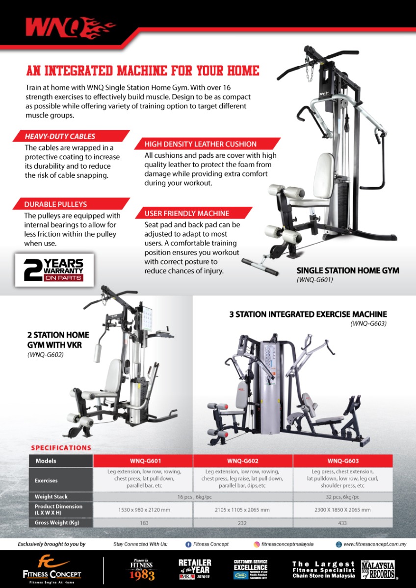 WNQ Single station home gym Compact Design, Complete Fitness Solution!