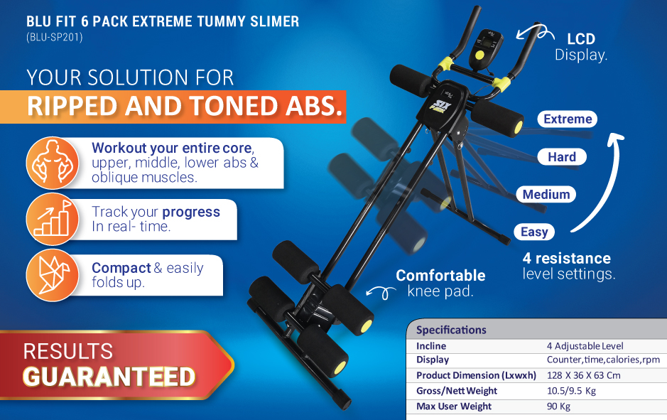 BLU fit 6 pax extreme tummy slimmer Experience ultimate tummy slimming for a fit and confident you.
