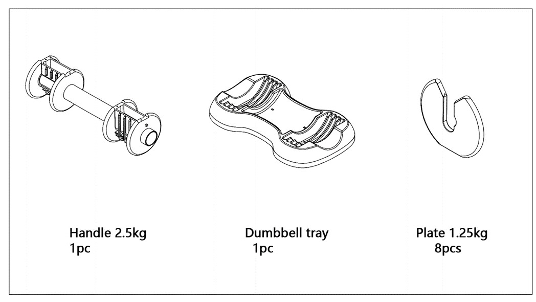 Comprehensive Home Gym for Total Body Strength Training!	Maxx 12.5 kg adjustable dumbell (1 side)